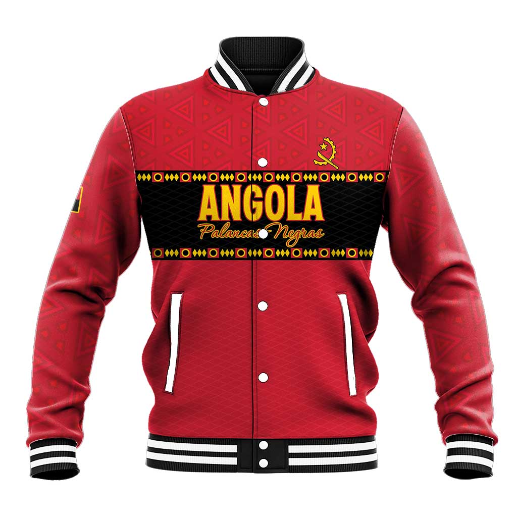 Custom Angola Football Baseball Jacket Avante Palancas Negras
