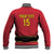 Custom Angola Football Baseball Jacket Avante Palancas Negras
