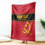 Custom Angola Football Blanket Avante Palancas Negras