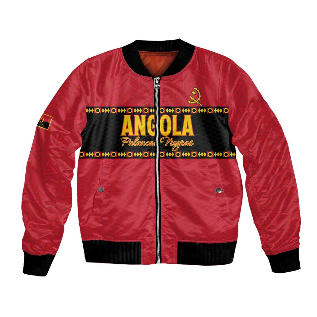 Custom Angola Football Bomber Jacket Avante Palancas Negras