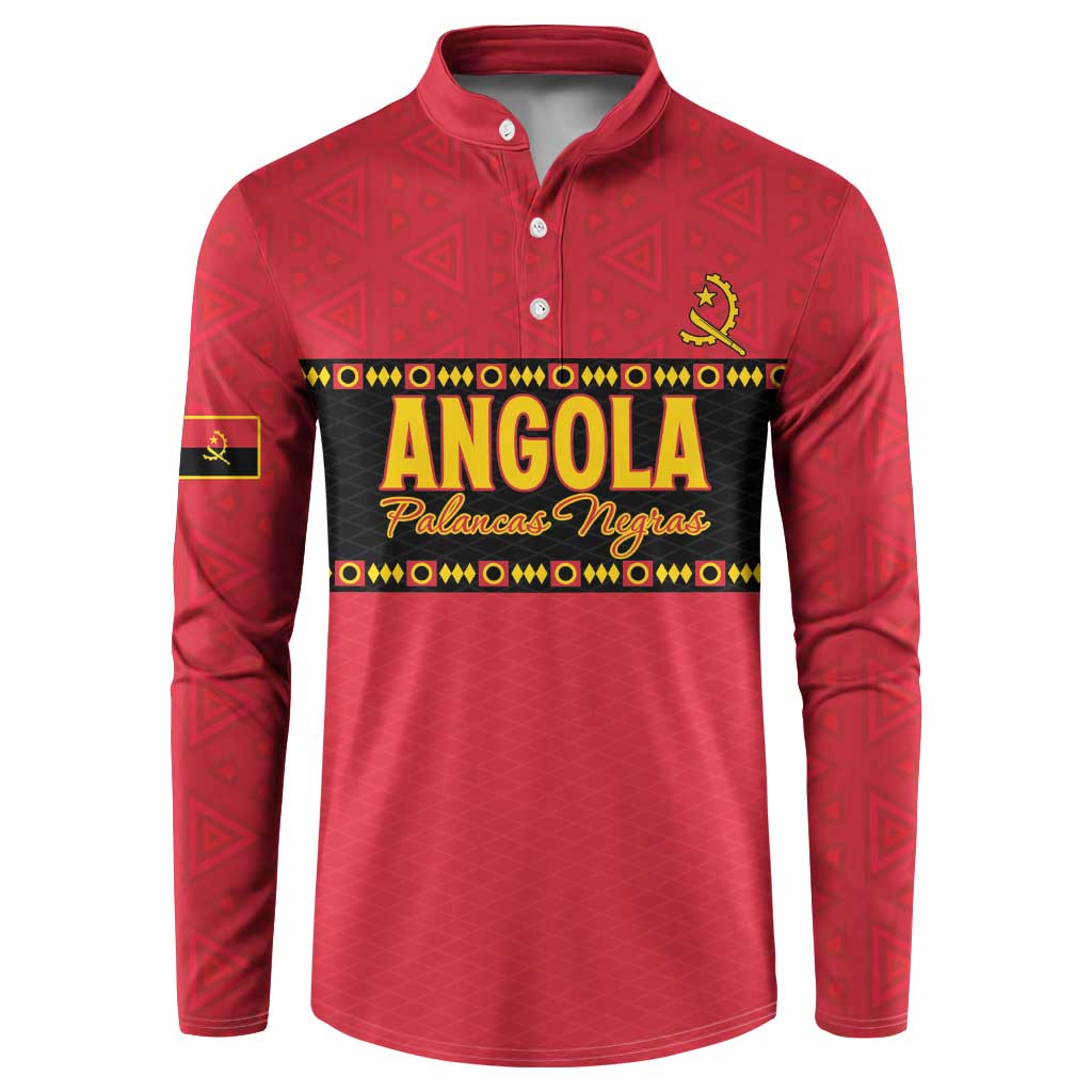 Custom Angola Football Button Sweatshirt Avante Palancas Negras