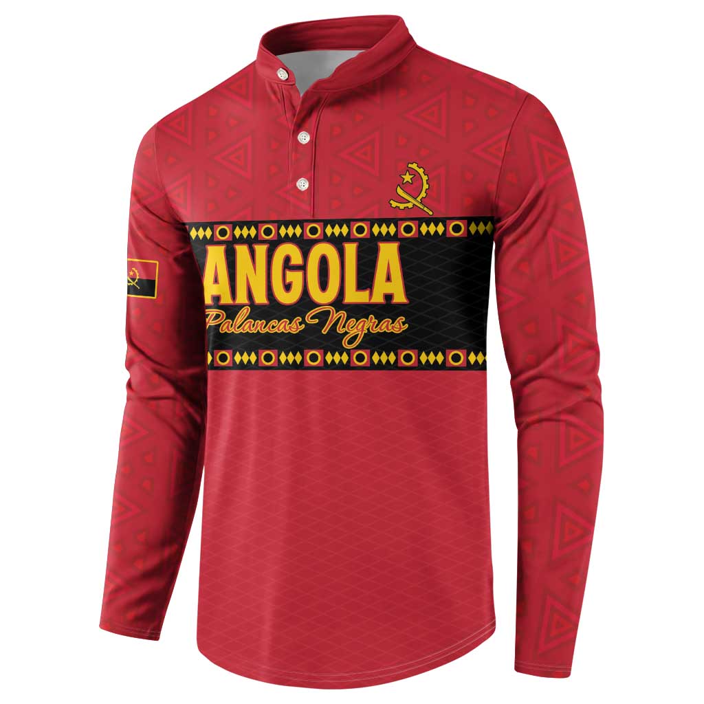 Custom Angola Football Button Sweatshirt Avante Palancas Negras