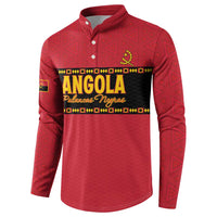 Custom Angola Football Button Sweatshirt Avante Palancas Negras