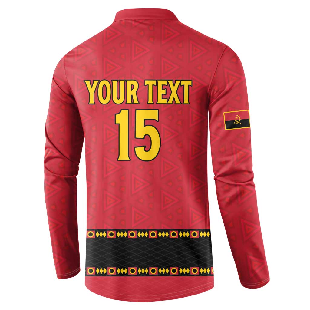Custom Angola Football Button Sweatshirt Avante Palancas Negras