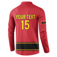 Custom Angola Football Button Sweatshirt Avante Palancas Negras