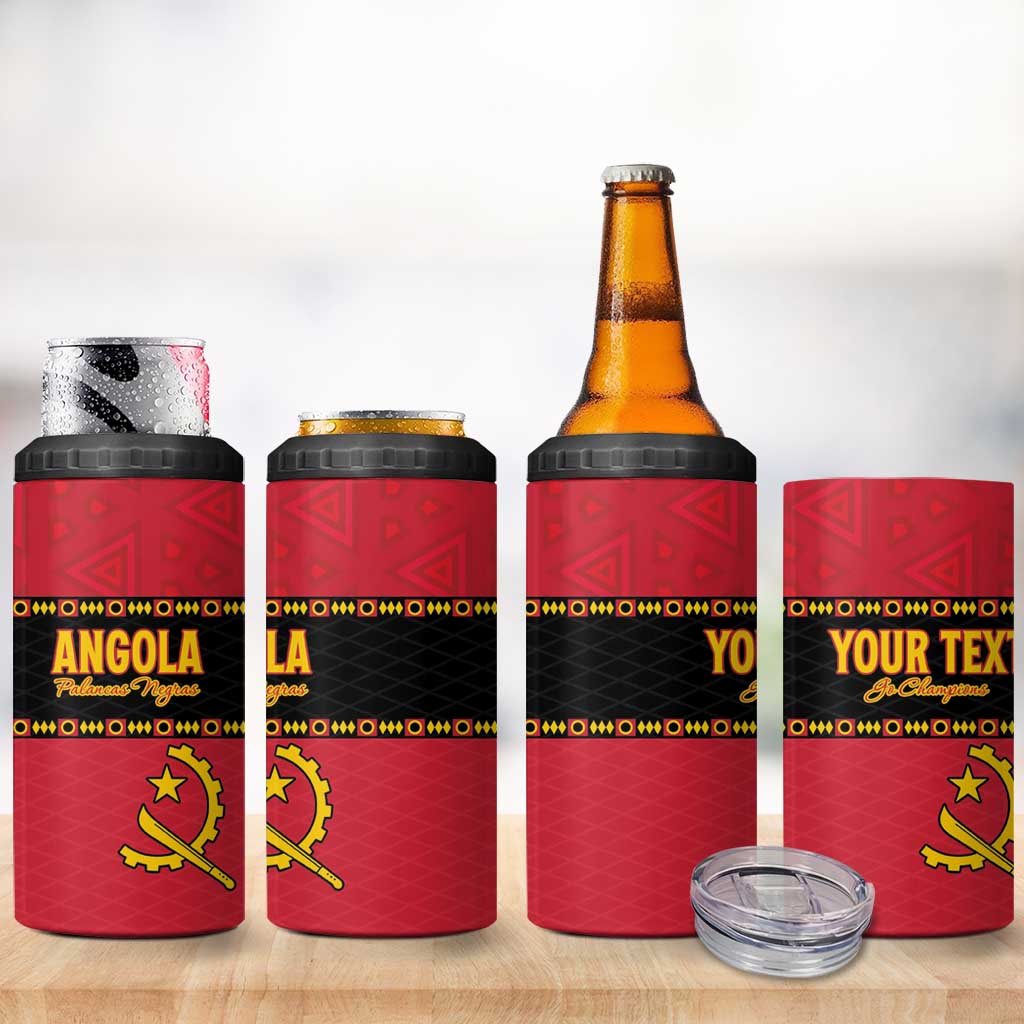 Custom Angola Football 4 in 1 Can Cooler Tumbler Avante Palancas Negras