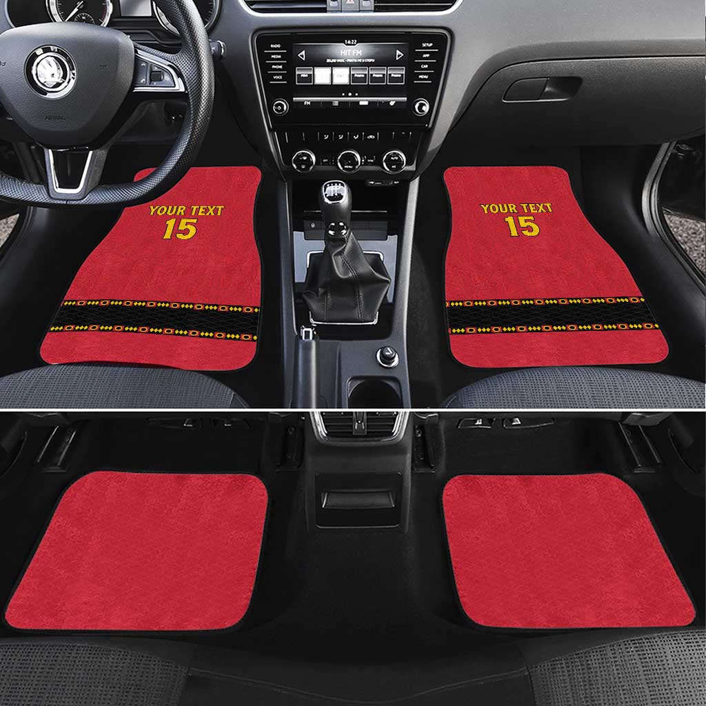 Custom Angola Football Car Mats Avante Palancas Negras