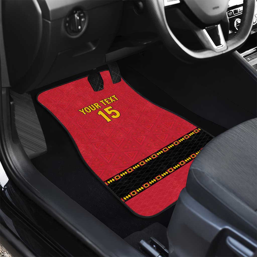 Custom Angola Football Car Mats Avante Palancas Negras