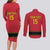 Custom Angola Football Couples Matching Long Sleeve Bodycon Dress and Long Sleeve Button Shirt Avante Palancas Negras