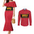 Custom Angola Football Couples Matching Mermaid Dress and Long Sleeve Button Shirt Avante Palancas Negras