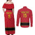 Custom Angola Football Couples Matching Off Shoulder Maxi Dress and Long Sleeve Button Shirt Avante Palancas Negras