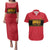 Custom Angola Football Couples Matching Puletasi and Hawaiian Shirt Avante Palancas Negras