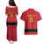 Custom Angola Football Couples Matching Puletasi and Hawaiian Shirt Avante Palancas Negras
