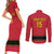 Custom Angola Football Couples Matching Short Sleeve Bodycon Dress and Long Sleeve Button Shirt Avante Palancas Negras