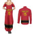 Custom Angola Football Couples Matching Summer Maxi Dress and Long Sleeve Button Shirt Avante Palancas Negras