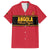 Custom Angola Football Family Matching Off The Shoulder Long Sleeve Dress and Hawaiian Shirt Avante Palancas Negras