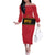 Custom Angola Football Family Matching Off The Shoulder Long Sleeve Dress and Hawaiian Shirt Avante Palancas Negras