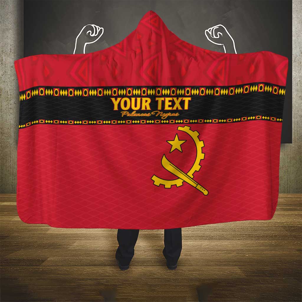 Custom Angola Football Hooded Blanket Avante Palancas Negras