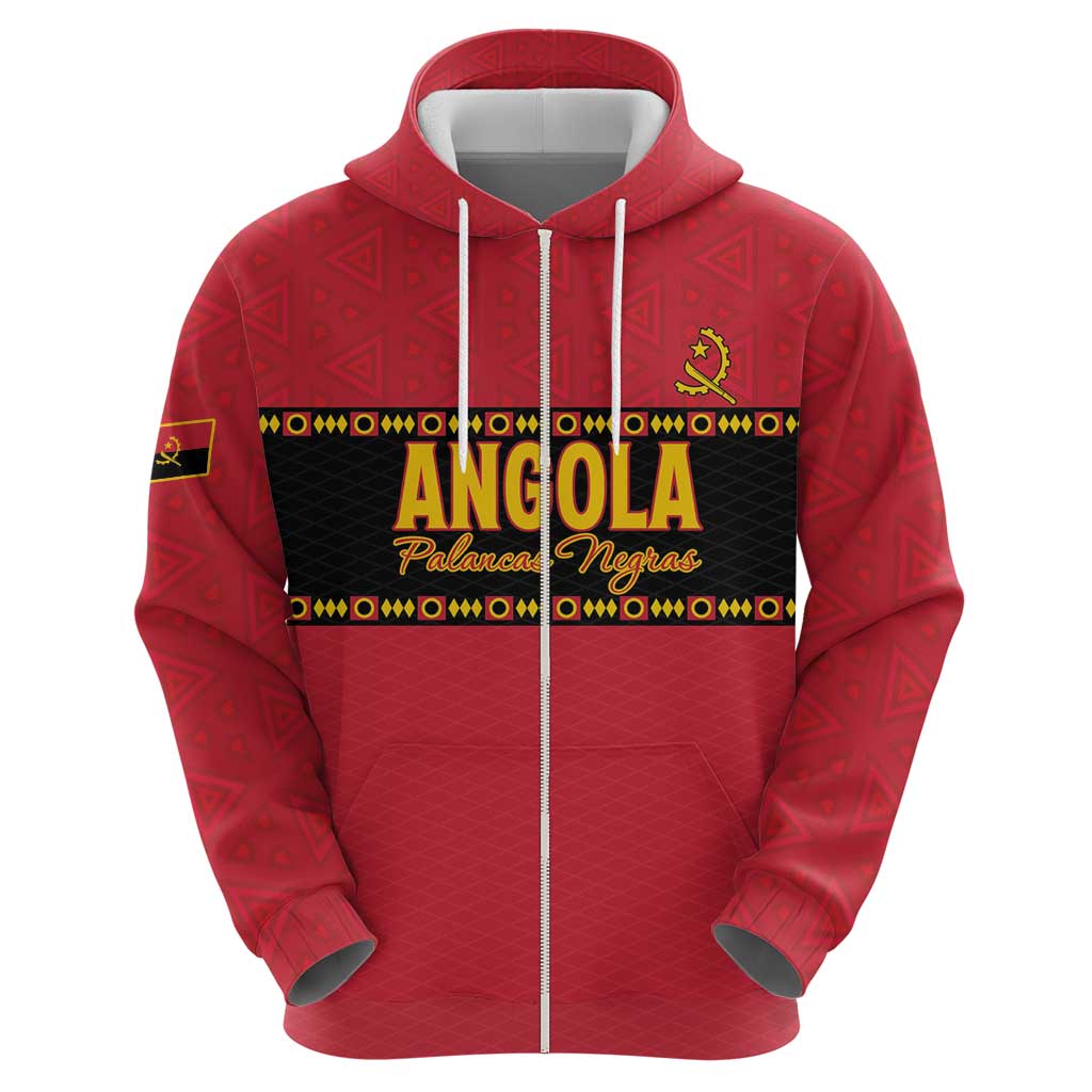 Custom Angola Football Hoodie Avante Palancas Negras