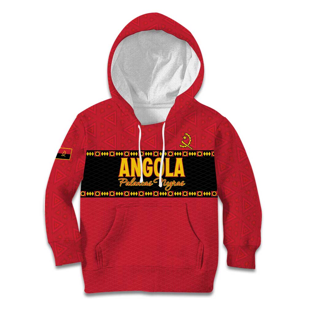 Custom Angola Football Kid Hoodie Avante Palancas Negras