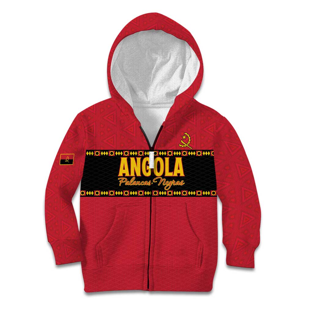 Custom Angola Football Kid Hoodie Avante Palancas Negras