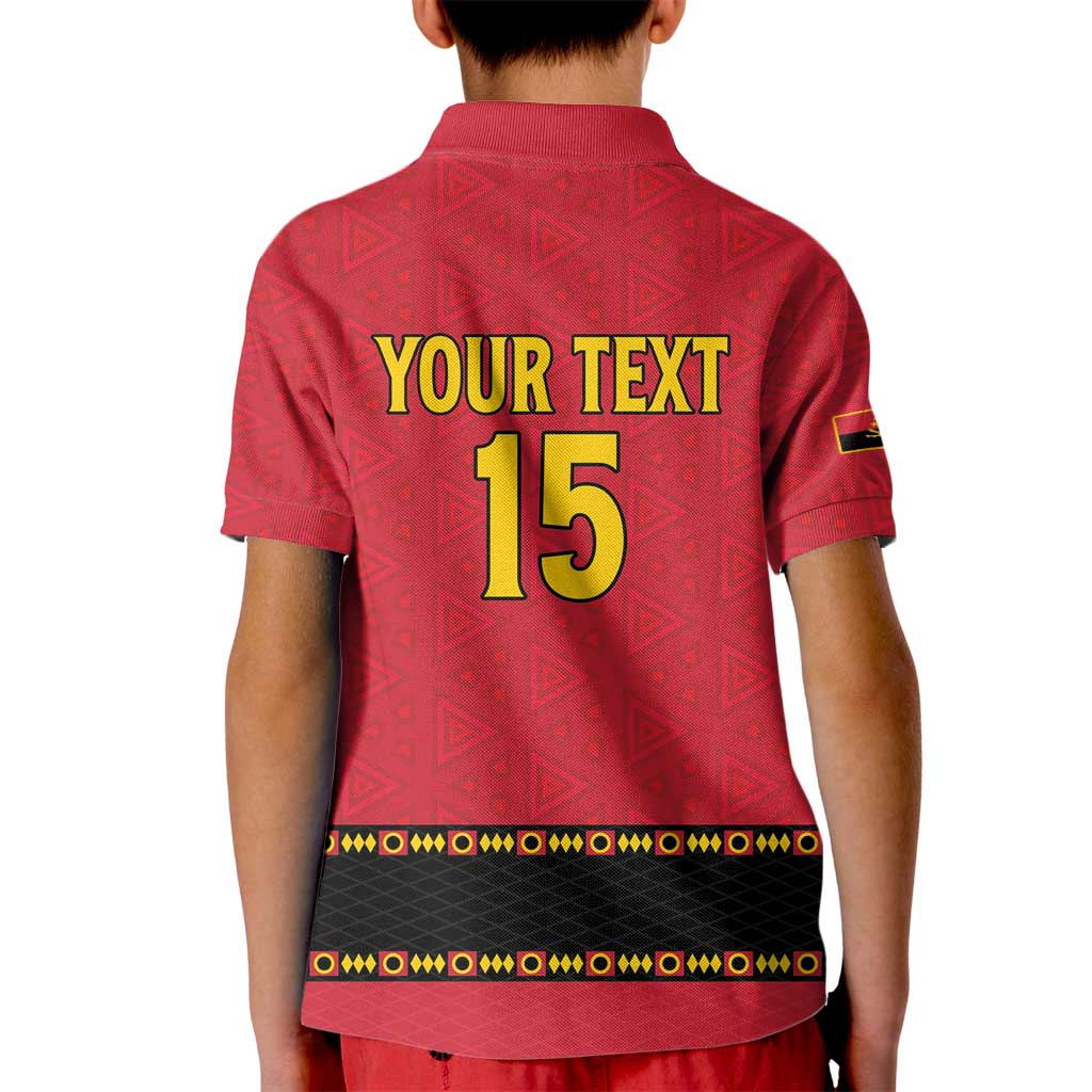 Custom Angola Football Kid Polo Shirt Avante Palancas Negras