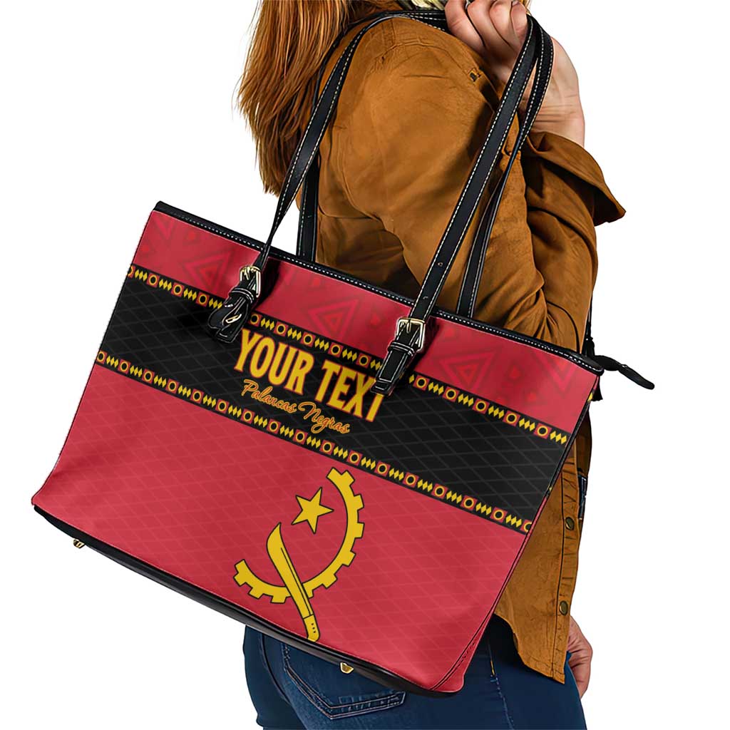 Custom Angola Football Leather Tote Bag Avante Palancas Negras