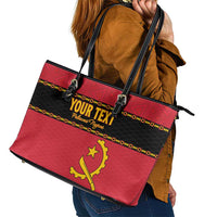 Custom Angola Football Leather Tote Bag Avante Palancas Negras
