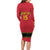 Custom Angola Football Long Sleeve Bodycon Dress Avante Palancas Negras