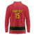 Custom Angola Football Long Sleeve Polo Shirt Avante Palancas Negras
