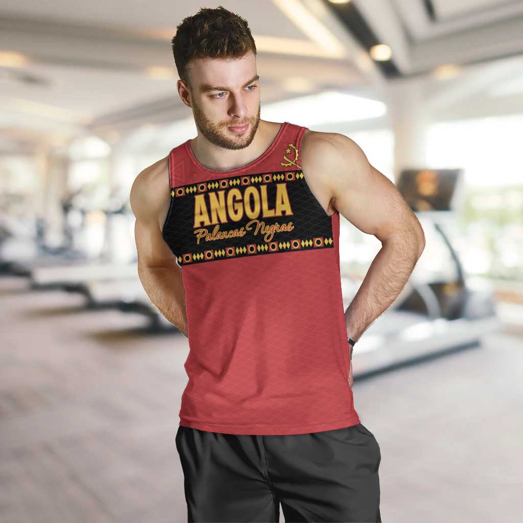Custom Angola Football Men Tank Top Avante Palancas Negras