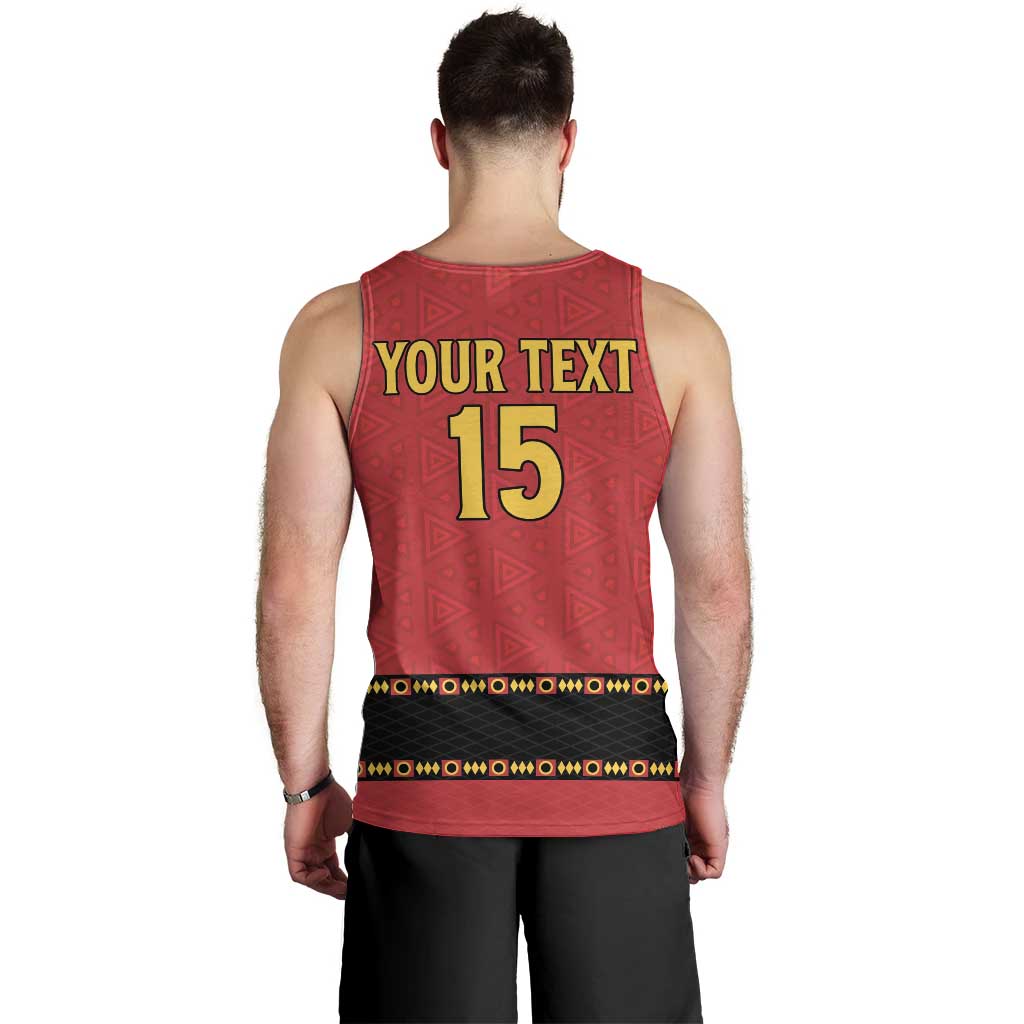 Custom Angola Football Men Tank Top Avante Palancas Negras