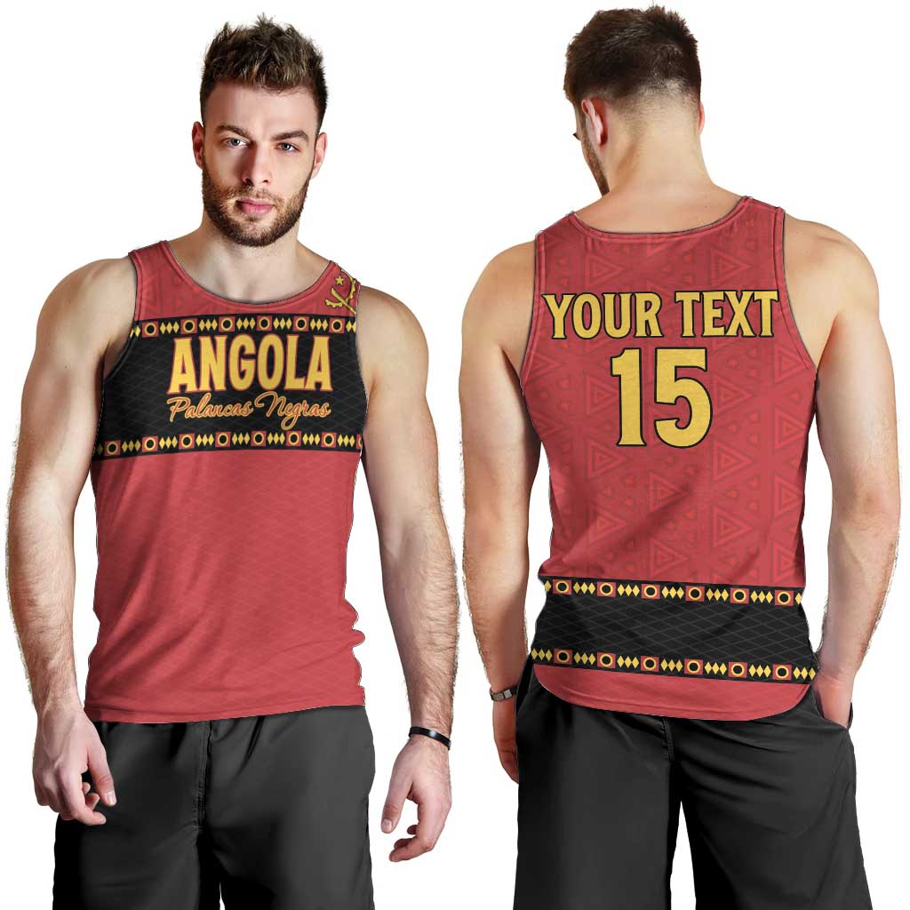 Custom Angola Football Men Tank Top Avante Palancas Negras