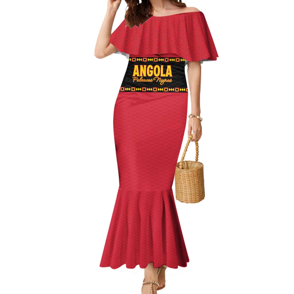 Custom Angola Football Mermaid Dress Avante Palancas Negras