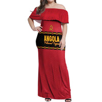 Custom Angola Football Off Shoulder Maxi Dress Avante Palancas Negras