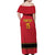 Custom Angola Football Off Shoulder Maxi Dress Avante Palancas Negras