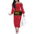 Custom Angola Football Off The Shoulder Long Sleeve Dress Avante Palancas Negras