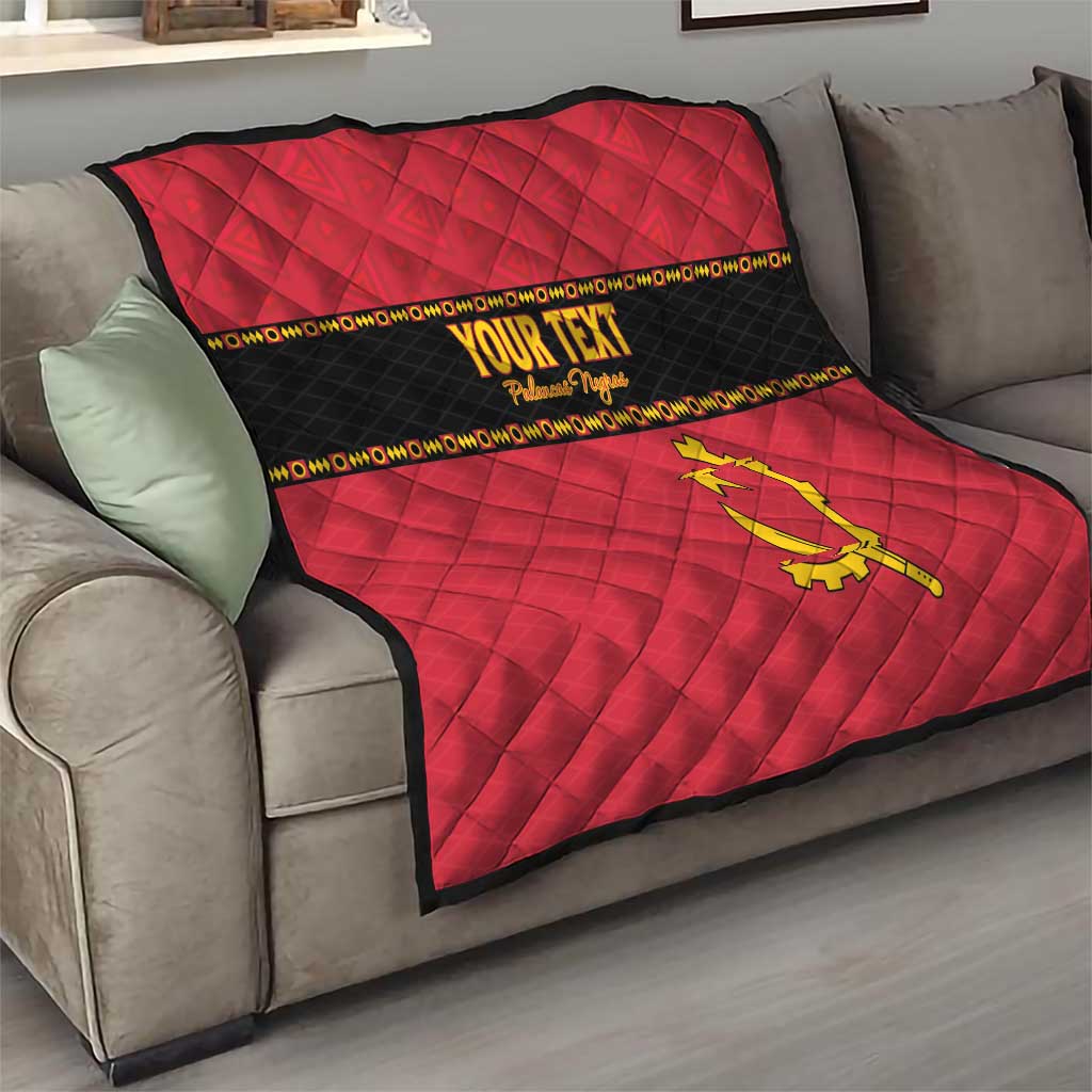 Custom Angola Football Quilt Avante Palancas Negras