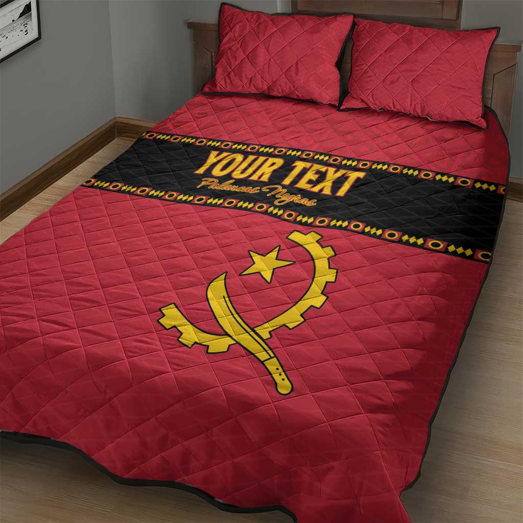 Custom Angola Football Quilt Bed Set Avante Palancas Negras