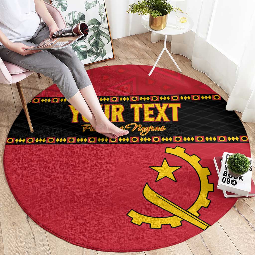 Custom Angola Football Round Carpet Avante Palancas Negras