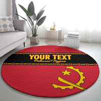 Custom Angola Football Round Carpet Avante Palancas Negras