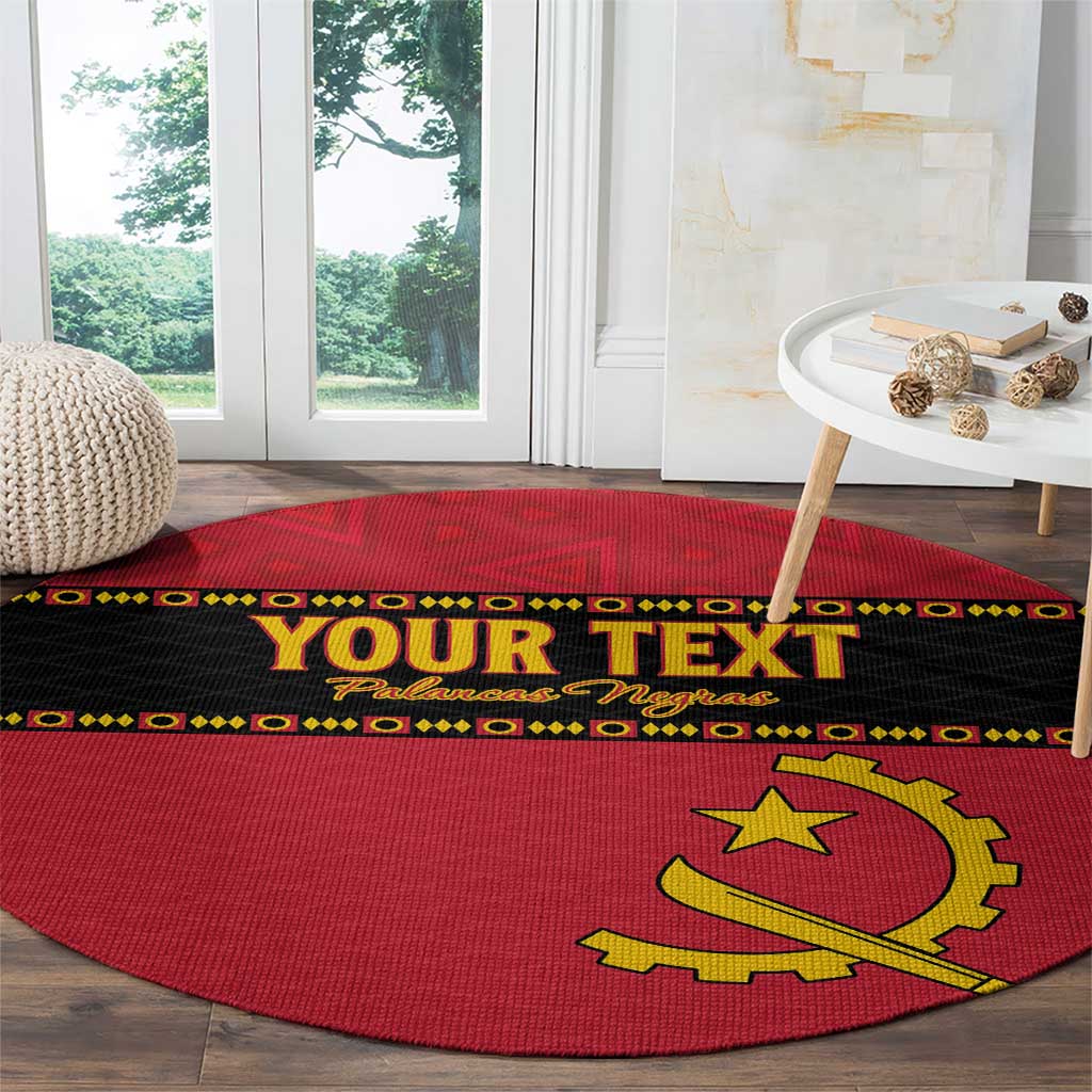 Custom Angola Football Round Carpet Avante Palancas Negras