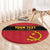Custom Angola Football Round Carpet Avante Palancas Negras