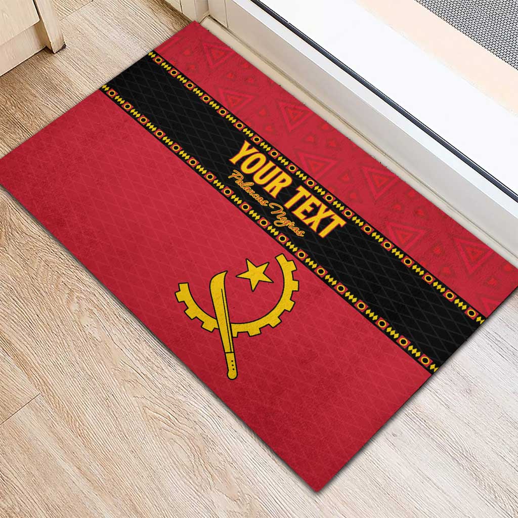 Custom Angola Football Rubber Doormat Avante Palancas Negras