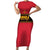 Custom Angola Football Short Sleeve Bodycon Dress Avante Palancas Negras