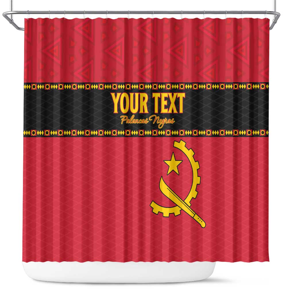 Custom Angola Football Shower Curtain Avante Palancas Negras