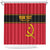 Custom Angola Football Shower Curtain Avante Palancas Negras