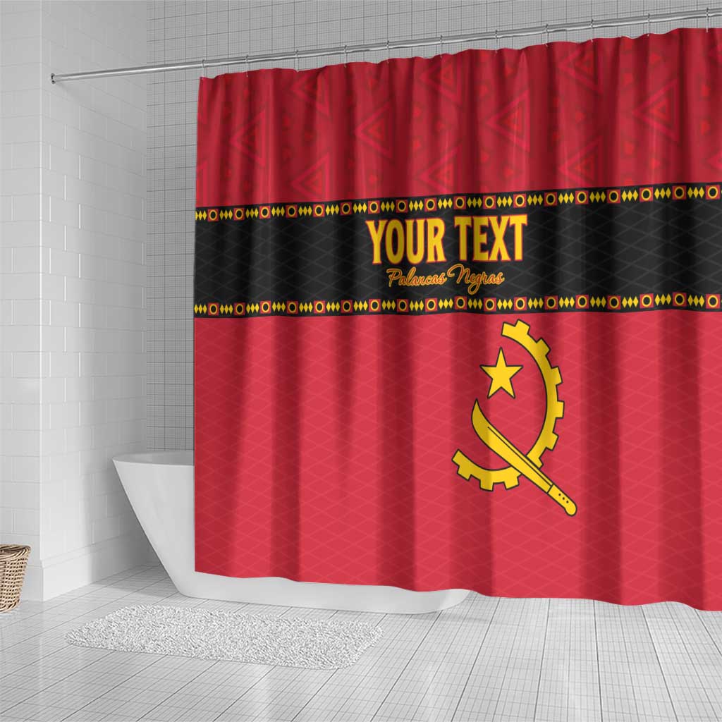 Custom Angola Football Shower Curtain Avante Palancas Negras