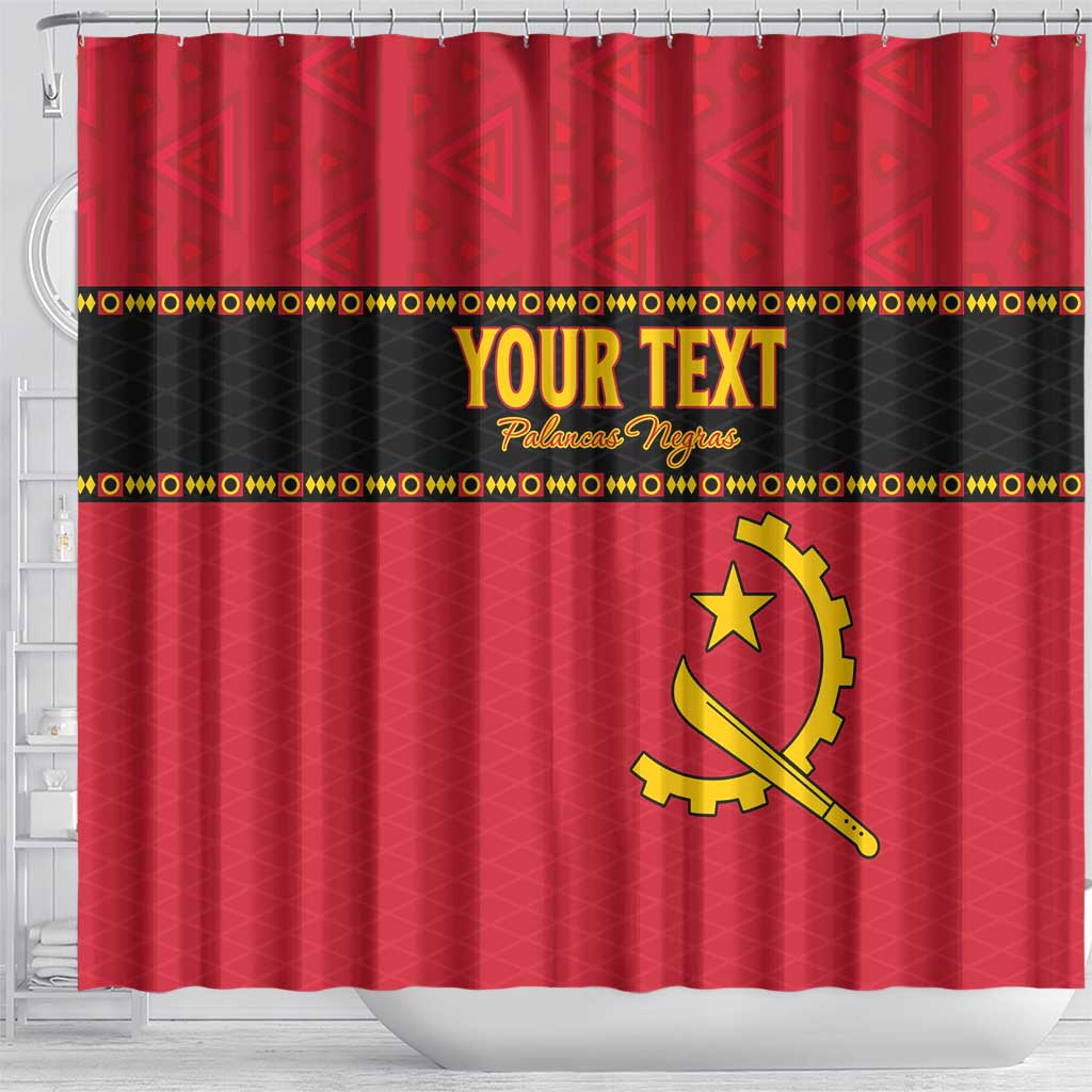 Custom Angola Football Shower Curtain Avante Palancas Negras