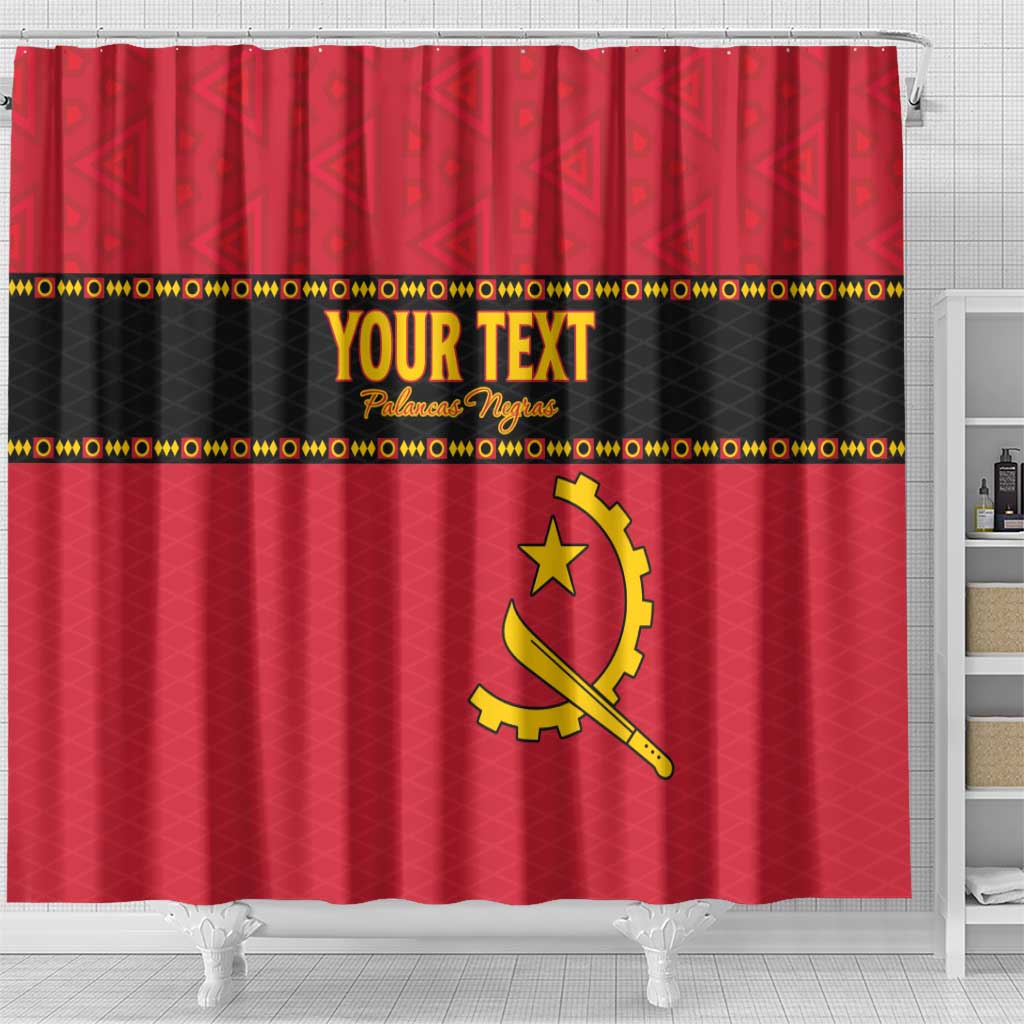 Custom Angola Football Shower Curtain Avante Palancas Negras